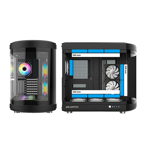 CASE VIDRIO BLACK TORTOX 